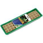 Stocker mini serre plateau avec pots en tourbe 55, 5 x 14, 5 x h12 cm