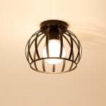 Stoex plafonnier industrielle retro en m�tal cube fer noir, suspension luminaire pour salon chambre caf� ...