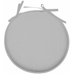 Galette de chaise ronde en polyester gris