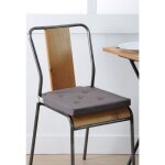 Galette de chaise � velcro gris perle 38x38 cm