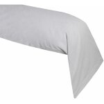 Une taie de traversin en coton gris perle 45 x 185 cm