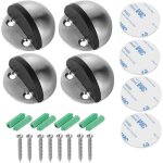 Stol 4 pi�ces butee de porte adhesive, en acier inoxydable butoir porte, arret de porte avec vis de montage ...