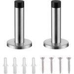 Stop porte robuste pour plinthes - lot de 2 bloc porte - butee de porte murale en acier inoxydable avec ...