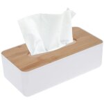 Storage solutions - boite en bambou avec couvercle pour mouchoirs en papier - pratique et stylee