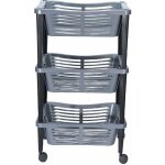Storage solutions - trolley trolley trolley universel pour salle de bain, bibliothque, armoire - 3 niveaux ...