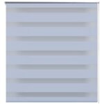 Vidaxl ? store enrouleur 60 x 120 cm blanc ? tissu 100% polyester ? syst�me � cha�ne ? barre en m�tal ...