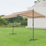 Pro. tec - store banne autoportant selenizza  double pente 400 x 300 x 260 cm sable [ ]