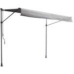 Happy garden - store banne pour balcon chene 3 × 1, 2m - toile grise et structure grise Happy garden - store banne pour balcon chene 3 × 1, 2m - toile grise et structure grise