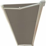 Store banne coffre integral motorise ral blanc 3 x 2, 5 toile dickson� taupe
