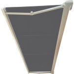 Ici store - store banne coffre integral motorise ral blanc 5, 92 x 3 toile dickson ardoise
