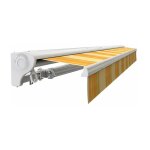 Sunny inch  - store banne demi coffre motoris et manuel pour terrasse - jaune ray - longueur 2. 5 ...