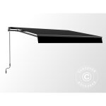 Dancover - store banne avec manivelle, 3, 95x2, 5m, noir / cadre noir