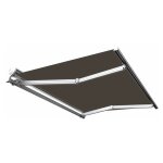 Sunny inch  - store banne manuel demi coffre pour terrasse - taupe - longueur 2. 5 m et largeur 2 m