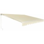 Store banne rtractable manuel en alu avec manivelle, auvent en polyester avec angle rglable 5 - 35 ...