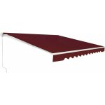 Store banne rtractable manuel en alu avec manivelle, auvent en polyester avec angle rglable 5 - 35 ...