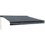 Happy garden - store banne saule 3, 95 � 3m avec semi - coffre - toile anthracite et structure grise