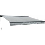 Happy garden - store banne saule 3, 95 � 3m avec semi - coffre - toile grise et structure grise