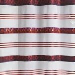 Store bateau en tamine  rayures gomtriques bordeaux 45x130 cm