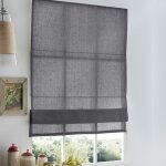 Store bateau tamisant 100% lin - gamme must - gris - l100 x h180cm