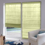 Madecostore - store bateau tamisant voile de lin - vert fougère - l60 x h180cm Madecostore - store bateau tamisant voile de lin - vert fougère - l60 x h180cm
