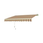 Store enroulable pour soleil 195x150 cm ? aluminium avec toile polyester blanc / rouge ? r�sistant aux ...