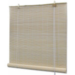 Helloshop26 - store enrouleur bambou naturel 80 x 160 cm fentre rideau pare - vue volet roulant