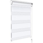 Store enrouleur double - translucide & occultant jour nuit montage par serrage sans percer pour fen�tre ...