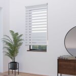 Madecostore - store enrouleur jour nuit chic pr�t - � - poser - gamme must - blanc - l184 x h250cm