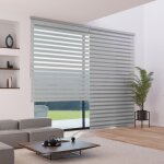 Madecostore - store enrouleur jour nuit textur lurex avec coffre - gamme must - gris - l123 x h250cm ...