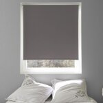 Store enrouleur occultant uni h250cm - gris - l184 x h250cm