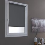 Madecostore - store enrouleur tamisant sans percer - prune - l46 x h170cm