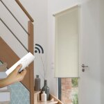 Madecostore - store enrouleur tamisant thermique e - roll motoris� - beige - l64 x h250cm