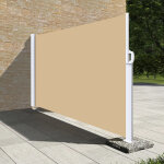 Stores latral paravent extrieur brise vue pour terrasse - armature blanc - 1, 8 x 3, 5 m - dune