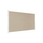 Ici store - store lateral de terrasse retractable armature blanche 4 x 1, 6 toile dickson lin