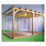 Direct filet - store de pergola 3x4 permable (kit complet) couleur: anthracite - kit poulie: non