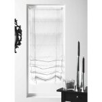 Store  remonter voilage organza fantaisie 'goutte d'eau' blanc 57x200cm