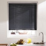 Madecostore - store v�nitien aluminium 25mm - gris anthracite - l175 x h175cm