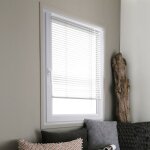 Madecostore - store v�nitien aluminium 25mm sans percer - blanc - l87 x h150cm