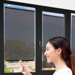 Store � ventouses pour balcons - 4060cm, noir, 2pcs