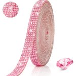 Strass autocollant et � coller - ruban paillette, bande d�corative, thermocollant - rose