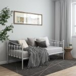 Cadre de canapé - lit lit adulte pour chambre à coucher blanc métal 90x200 cm vidaxl Cadre de canapé - lit lit adulte pour chambre à coucher blanc métal 90x200 cm vidaxl