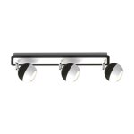 Struhm - plafonnier 3 spots orientables noir et blanc carr� en saillie pour ampoule gu10 - silamp