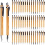 Stylos � bille en 30 pcs stylos � bille en bambou, stylo � bille de qualit� sup�rieure avec bois durable ...
