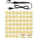 Stylo � bois avec kit de pointes de combustion 26 lettres anglaises pour sculpture, pointes de stylo ...
