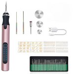 Stylo � graver �lectrique, 3 vitesses r�glables, kit d'outils de gravure sans fil rechargeable, 52 pi�ces ...