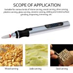 Stylo  graver portable, mini perceuse lectrique, stylo  graver avec affichage led de la vitesse, machine ...