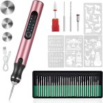 Stylo graveur lectrique ? ensemble d'outils de gravure rechargeables par usb ? avec 37 embouts et 5 ...