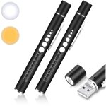 Stylo infirmiere, rechargeable led stylo lumi�re m�dicale, lumi�re chaude et blanche, stylo lampe m�dicale, ...