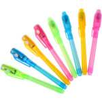Stylo invisible qui brille dans le noir, stylo uv, apprentissage secret, id�e cadeau pour enfants, rose, ...