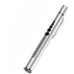 Stylo lampe rchargeable pour mdecins et infirmiers, 2 en 1, acier inoxydable